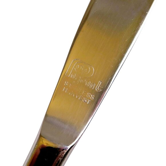 Pageant Harvest 8.5" Modern Solid Knives, Set of 5, Vintage Stainless Flatware - Picture 5 of 5